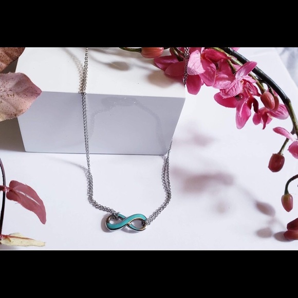 Infinity Necklace with Chain - Picture 2 of 4